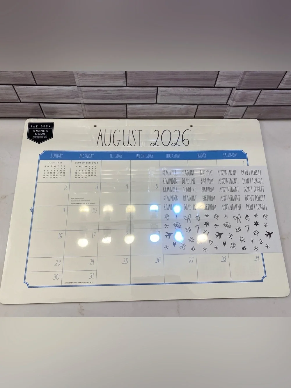 Rae Dunn ❤️2027 17-Month Desk Blotter Calendar/Planner New in plastic